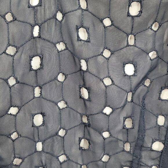 Womens The Limited Dress Cocktail Mini Sheath Sheer Eyelet Overlay Black  Sz 10P - Picture 4 of 6